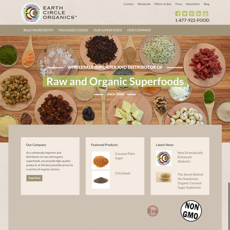 Earth Circle Organics website