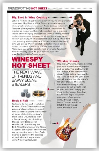 WineSpy Hot Sheet 3 page layout
